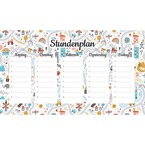 Plan de cours magnétique Plan de ville 30 x 17,5 cm