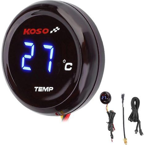 Thermomètre digital eau température jauge bleu pour Honda Kawasaki Yamaha Suzuki moto bateau (1/4)
