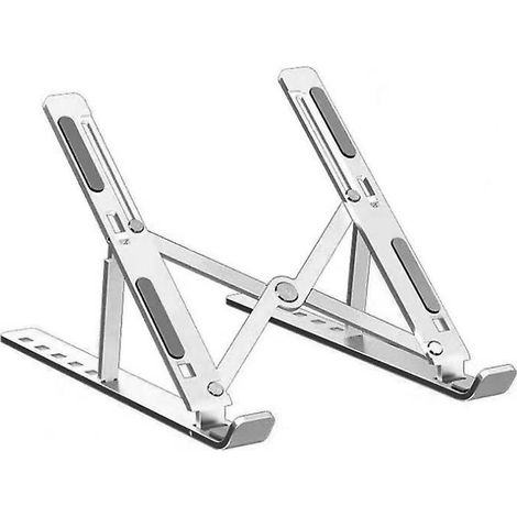 1 Pices Couleur Argent Support Ordinateur Portable De 10-17,3, Support Pc Portable Ventil En Aluminium 7 Niveaux Rglables, Refroidisseur Ergonomiq (1/3)