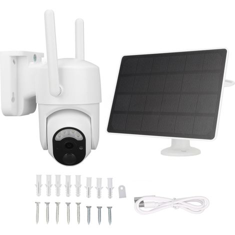 Caméra de Surveillance Solaire 4MP WiFi 2.5K avec Projecteurs, Vision Nocturne Couleur, Audio Bidirectionnel, IP65 Étanche (1/5)