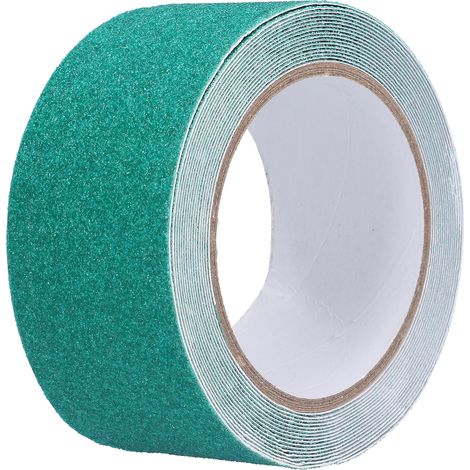 Ruban antidérapant extérieur haute adhérence, bande abrasive adhésive sécurité, 5 mètres vert, forte friction traction (1/5)