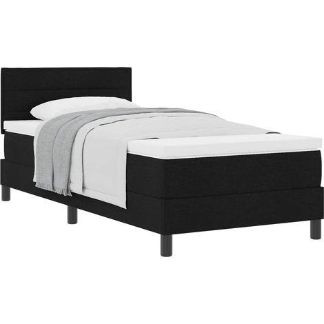 Maison Exclusive - Boxspringbett mit Kopfteil Schwarz 80 x 200 cm