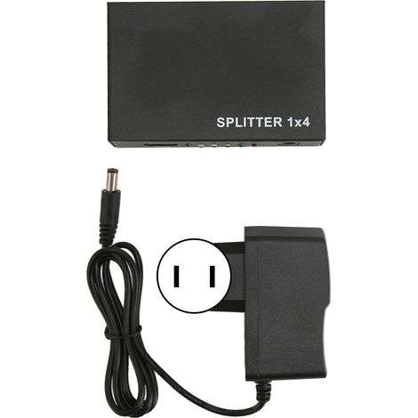 Répartiteur HDMI 1 entrée 4 sorties, boîtier distributeur AV 3D 1080P HDCP 1.4 pour TV, moniteur, projecteur, prise US 100-240V (1/5)
