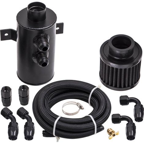 0.75L boîte d'huile moteur Bidon de récupération d'huile avec kit de tuyau 3M (1/5)
