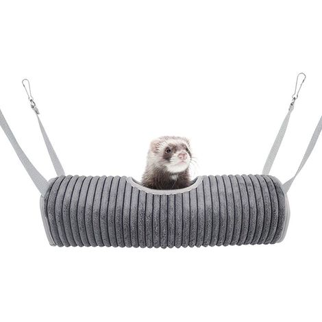 Lit hamac suspendu pour tunnel de furet, jouet d'écureuil de rats de petit animal gris (1/3)