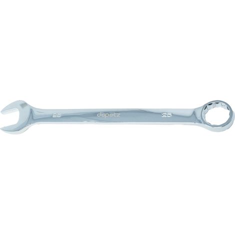 Dapetz ® 25mm Combination Spanner Metric Open End Ring Fixed Head Spanner Wrench Chrome Vanadium Steel Hand Tool Mirror Polished 12 Point (1/5)