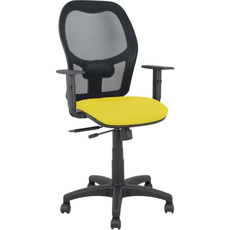Piqueras y Crespo Alocén Silla de oficina ergonómica amarilla