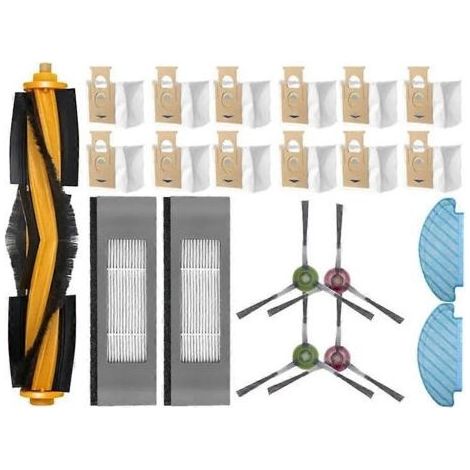 Pour aspirateur robot ECOVACS DEEBOT N10 N10 PLUS : brosse principale, filtre HEPA, lingette de nettoyage et sacs à poussière (1/5)