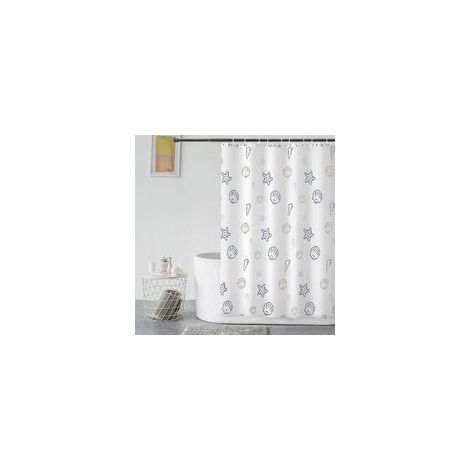 180x180 cm Rideau Douche Anti Moisissure, Rideau de Douche , Poids Rideau Douche Tissu Polyester, Rideau Baignoire Imperméable, Lavable en Machine