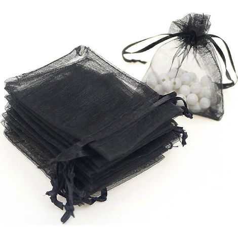 Organza-Geschenktüten, Beutel mit Kordelzug, Schmuck, Party, Hochzeit, Gastgeschenke (1/2)