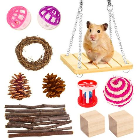 Ensemble de 11 jouets pour hamster - B92105 - comme illustré (1/5)