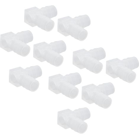 90°-Winkelstück für 10-mm-Schläuche, 10 Stück, Kunststoff-Schlauchanschluss, L-förmiges Verbindungsstück, ideal für Aquarien, vielseitiger Verbinder. (1/5)