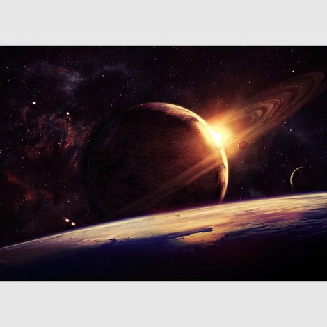Papier peint intissé - Planète dans l'espace - 375x270 cm (1/5)