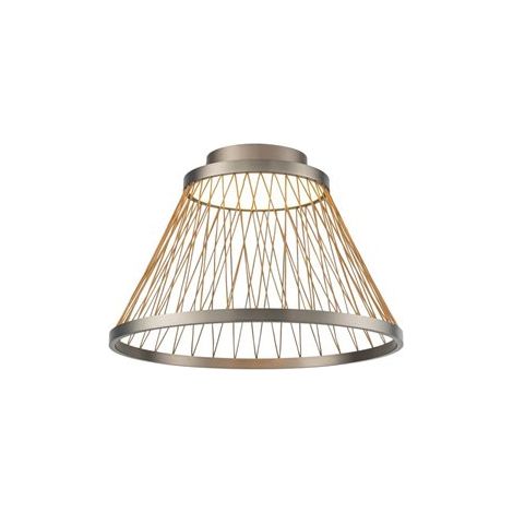 Mantra Plafón con base LED de 43W SPIDER Ø50cm, enrejado con cuerda 3000K 5700Lm Gris (1/4)