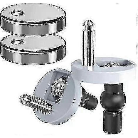 Kit de fixation universel pour abattant de WC (lot de 2), fixation de rechange pour abattants de WC KF WHBYV (1/4)