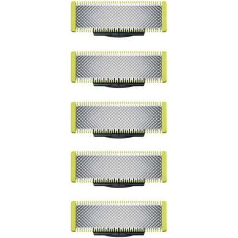 Applicable à OneBlade - Lames de rechange, pour rasoir/tondeuse électrique OneBlade, acier inoxydable robuste, taille, stylisation et rasage - 5pcs
