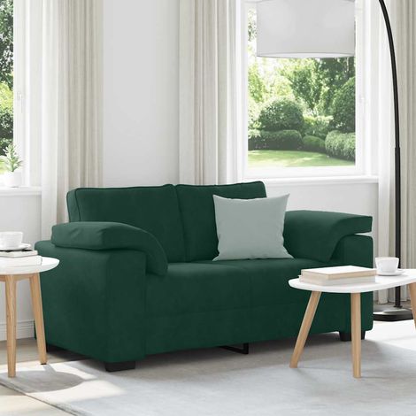 Zweisitzer-Sofa Dunkelgrün 160x77x82 cm Samt