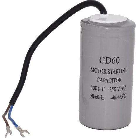 Universal 300UF / 300MFD AC Motor Start Capacitor with Cable 250v