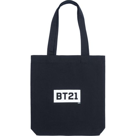 BT21 - Bolsa de tela para la compra de 28x40 cm (negra)