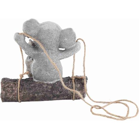 Koala de resina, columpio curvo como adorno de jardín [Columpio de koala de resina] Juguete de animal, motivo para trepar para la familia y los amigos, decoración de jardín (1/4)