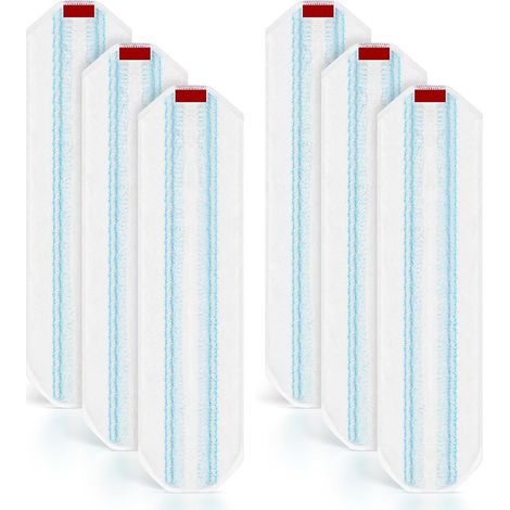 6 Refills for Vileda / O-Cedar Flat Mop H2PrO Replacement Microfibre Mop Cloth for All Hard Floors, Easily Removes Stubborn Stains