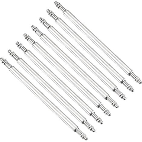 8Pcs 1.5 x 24mm Goupilles de Barre à Ressort de Montre, Acier Inoxydable Outil de Réparation de Barres à Ressort de Broches de Lien de Bracelet de Montre, Argenté (1/5)