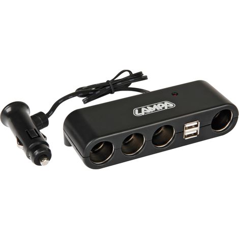 Multi-Socket 4+2, presa corrente quadrupla con USB - 12/24V (1/3)
