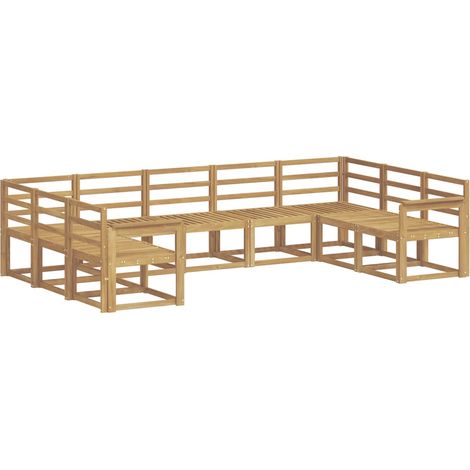 Ensemble de canapés d'extérieur 9 pcs Blanc vidaXL (1/5)