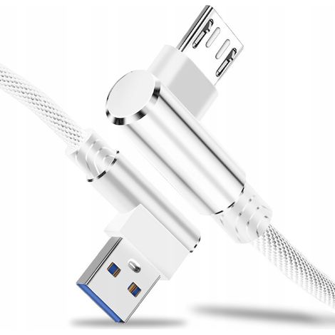 Cable micro USB de carga rápida en ángulo de 90° Koanni kb18WHITE