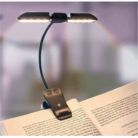 Leselampe, wiederaufladbare Klemmleuchte mit 14 LEDs, 3 Helligkeitsstufen x 3 Farben (Weiß/Warmweiß/Warmweiß), Leselampe für die Nacht