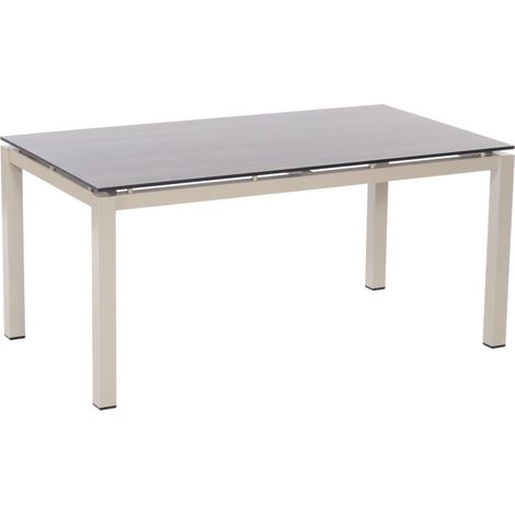 Sonnenpartner Gartentisch Base 160x90 cm Aluminium champanger Tischsystem