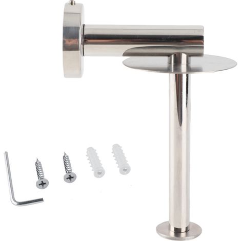 Distributeur de Papier Toilette en Acier Inoxydable Murale Porte-Rouleau Toilette - Fixation Double, Plateau Grande Taille, Poli Miroir, 1 Pièce (1/5)