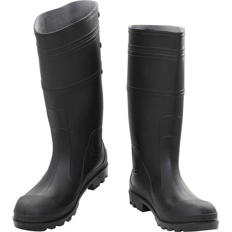 vidaXL Botas de agua negro número 46 PVC (1/2)