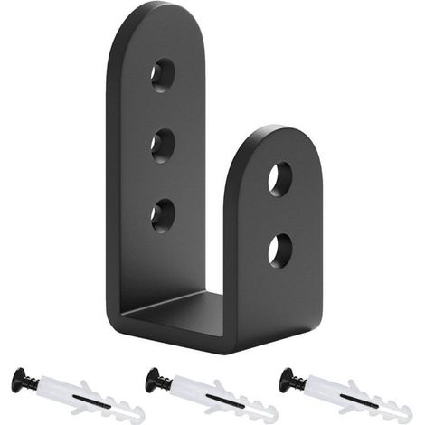 Lot de 2 supports de porte en U, support de porte de barricade, support de porte de garage (1/4)