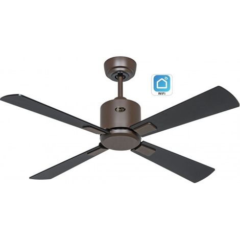 Ventilateur de plafond avec WiFi CasaFan 949101W ECO NEO III 103cm Bronze/Noir & Teck (1/5)