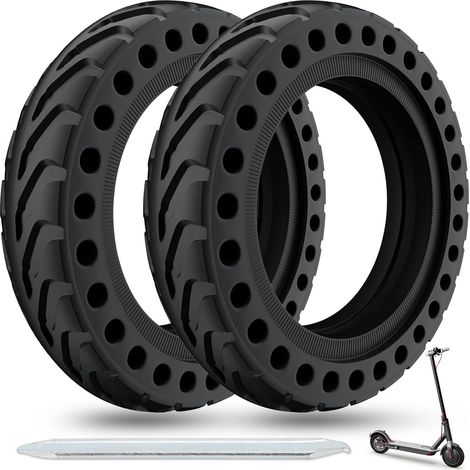 Pneu Plein pour Xiaomi M365/Pro/Pro 2 Trottinette Electrique,Anti Dérapant Anti Crevaison Increvable Solide 8,5 Pouces Avant/Arrière(2 Pièces) (1/5)