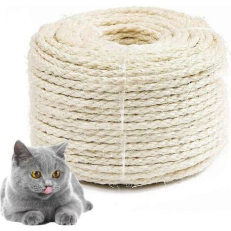 Corde en sisal pour arbre à chat, griffoir, pour décorer griffoirs, maisons, jardins, pots de fleurs (1/5)