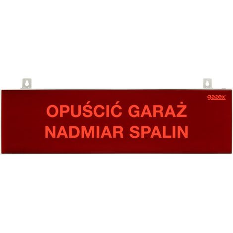 Señal de advertencia "Salga del garaje, exceso de gases de escape" Señal de advertencia de 230 V