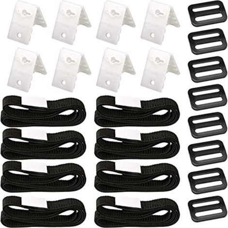 Kit de fixation de rouleau de couverture de piscine solaire, paquet de 8, sangles de fixation de rouleau de couverture de piscine pour la fixation universelle des rouleaux de couverture de piscine au (1/4)