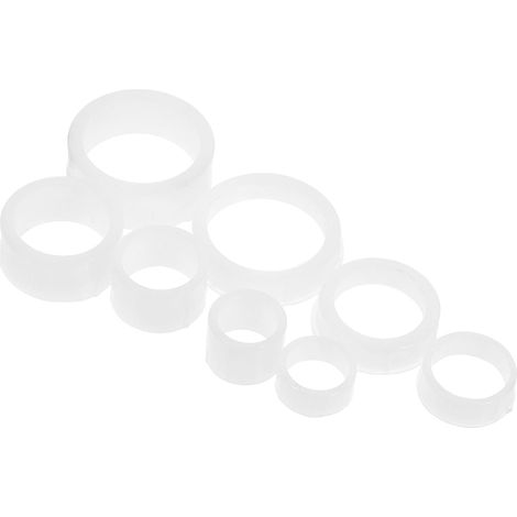 Adaptateurs Réducteurs Installation Facile pour Meules D'établi en Plastique Blanc, Épaisseur 7-12mm, 2 Ensembles pour Applications Polyvalentes (1/5)