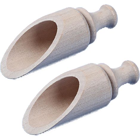 Scoop En Bois - En Hêtre Naturel - Pour Farine Sucre Sel Céréales Café Sel De Bain - 1 Pièce (1/5)
