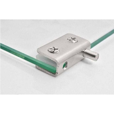 [2 pièces] charnière de porte en verre sans cadre charnière de porte en verre en acier inoxydable pince à verre (1/4)