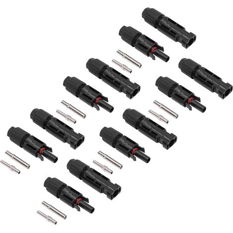 6er-Set Solarstecker (männlich/weiblich), IP67 wasserdicht, PV-Modulkabel, Hochspannung 30 A 1500 V (1/5)