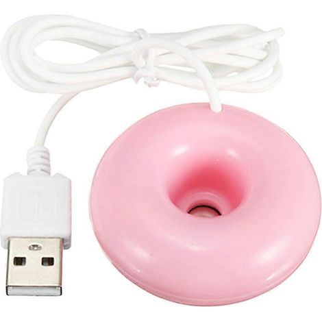 Tragbarer Mini-USB-Luftbefeuchter in Donut-Form, schwimmend, für Zuhause und Schreibtisch, Vernebler, Mini-Luftbefeuchter (Pink) - Pink (1/3)