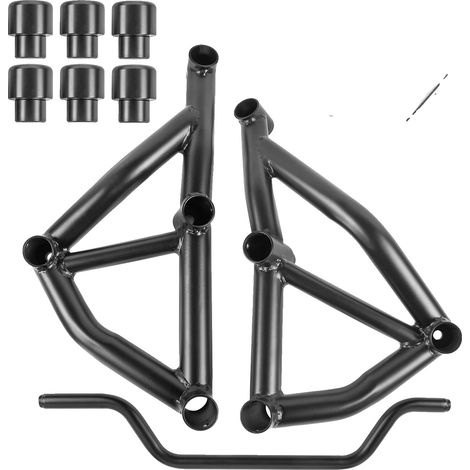 Barre de protection de moteur, construction en acier durable, protection contre les impacts, Noir (1/2)