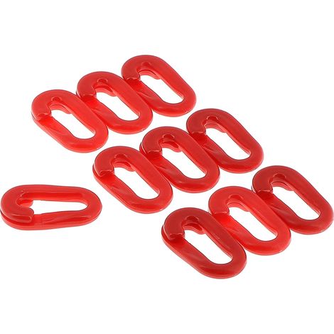 Anneau de jonction rouge Diam 7 mm par 10 pour chaîne de balisage - Wilmart