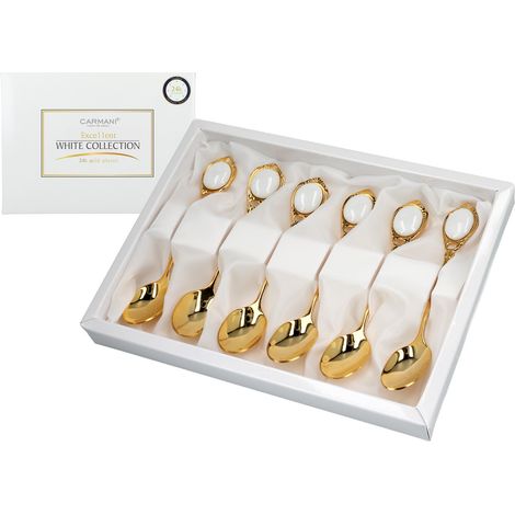 Set di 6 cucchiaini - Occhi bianchi (carmani) (1/5)