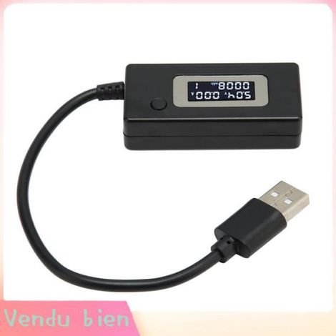 Garosa testeur USB Testeur de Courant de Tension USB, écran LCD 3-15 V 0,05 A-3,50 A, Multimètre USB avec informatique boite (1/4)