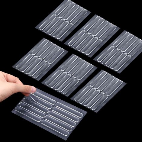Wandschutz Stuhl 60 Stück Silikon Schutzpuffer Möbelpuffer, Transparente Elastikpuffer Pads für Wandaufkleber, Gummipuffer, Elastische Puffer, Türgriffpuffer, Geeignet Tür Schubladen, Schränke (1/5)