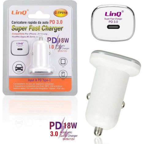 Trade Shop - AUTOLADEADAPTER PD TYP-C 3.0 SUPERSCHNELL 18W C-TP918 - (1/3)
